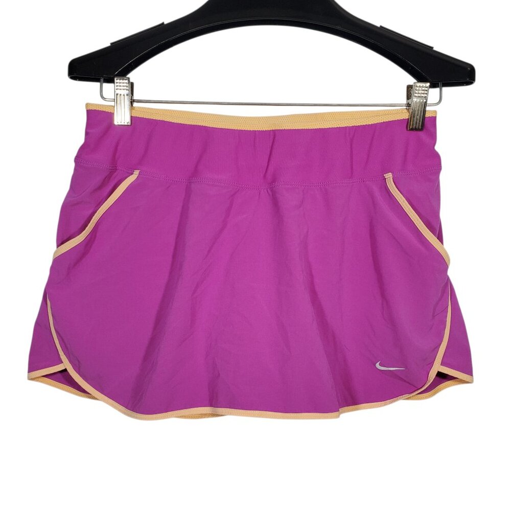 Nike Running Skort Skirt Women's M Pink Orange Dri-Fit Golf Tennis Pickleball